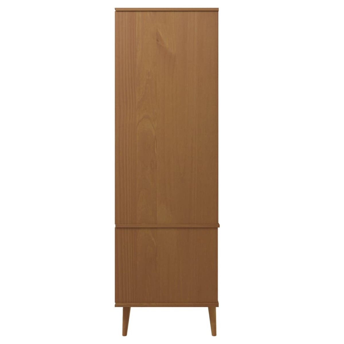 vidaXL Ντουλάπα MOLDE Καφέ 90 x 55 x 175 εκ. από Μασίφ Ξύλο Πεύκου