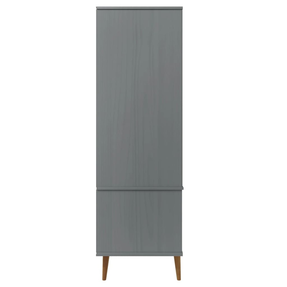 vidaXL Ντουλάπα MOLDE Γκρι 90x55x175 εκ. από Μασίφ Ξύλο Πεύκου