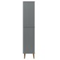 vidaXL Βιβλιοθήκη MOLDE Γκρι 85x35x170,5 εκ. από Μασίφ Ξύλο Πεύκου