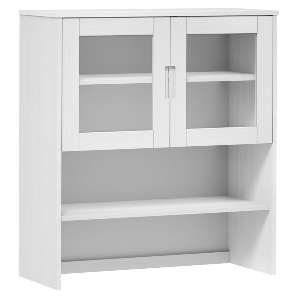 vidaXL Πάνω Μέρος Ντουλαπιού MOLDE Λευκό 90x35x100 εκ. Μασίφ Πεύκο
