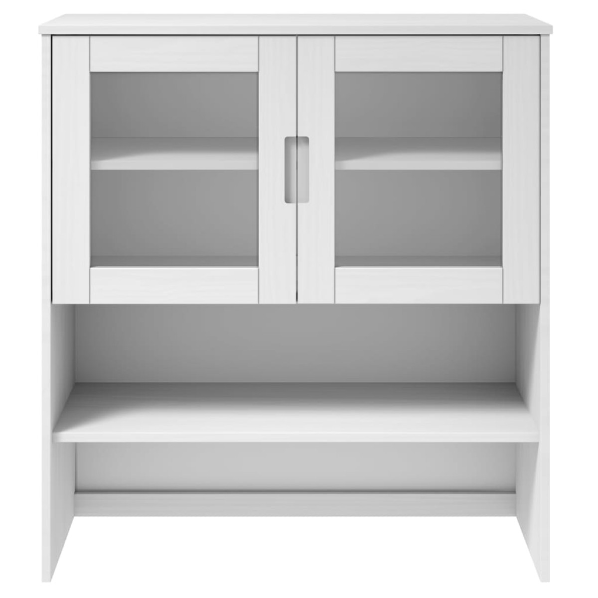 vidaXL Πάνω Μέρος Ντουλαπιού MOLDE Λευκό 90x35x100 εκ. Μασίφ Πεύκο