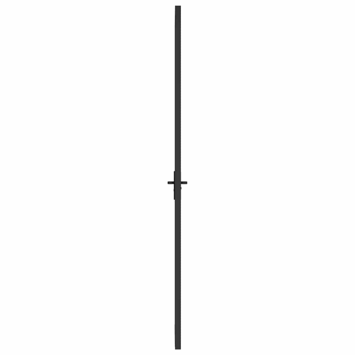 vidaXL Εσωτερική Πόρτα 83 x 201,5 εκ. Μαύρο Ματ Γυαλί και Αλουμίνιο
