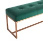 vidaXL Πάγκος Σκούρο Πράσινο 110 x 36 x 45 εκ. Βελούδινος