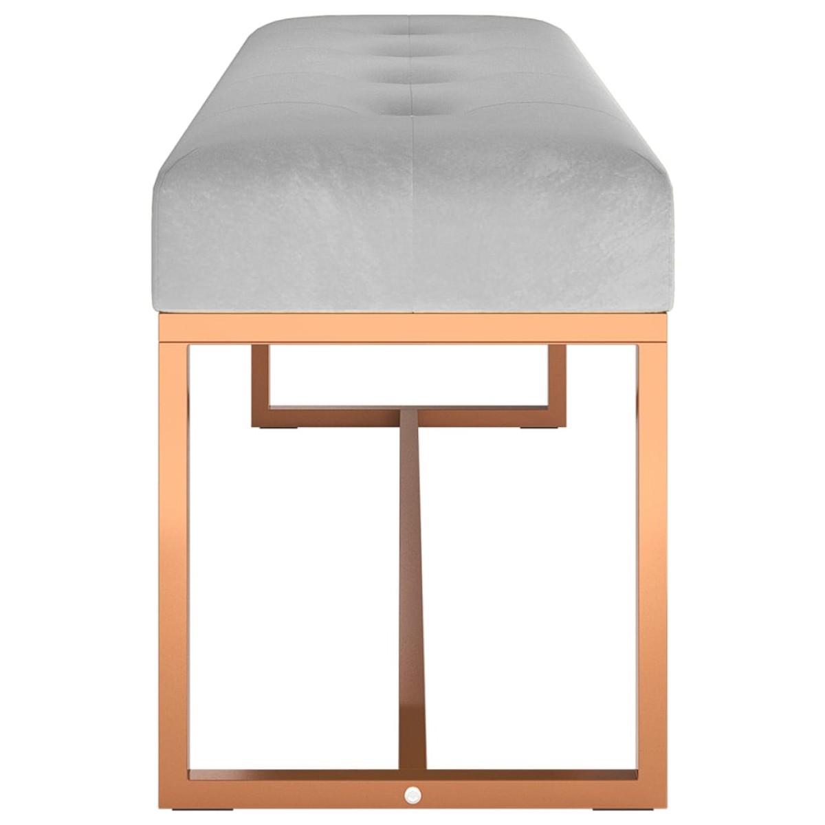 vidaXL Πάγκος Γκρι 110 x 36 x 45 εκ. Βελούδινος