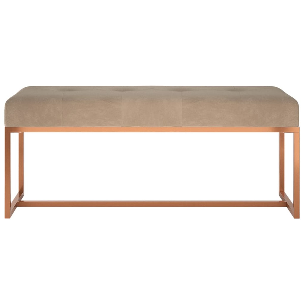 vidaXL Πάγκος Μπεζ 110x36x45 εκ. Βελούδινος