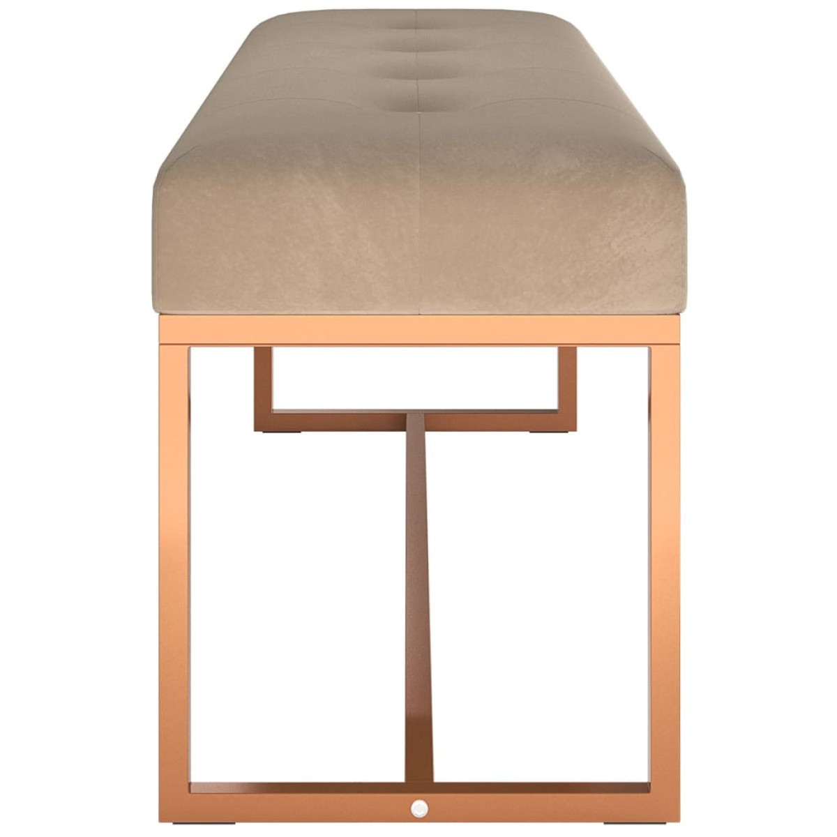 vidaXL Πάγκος Μπεζ 110x36x45 εκ. Βελούδινος