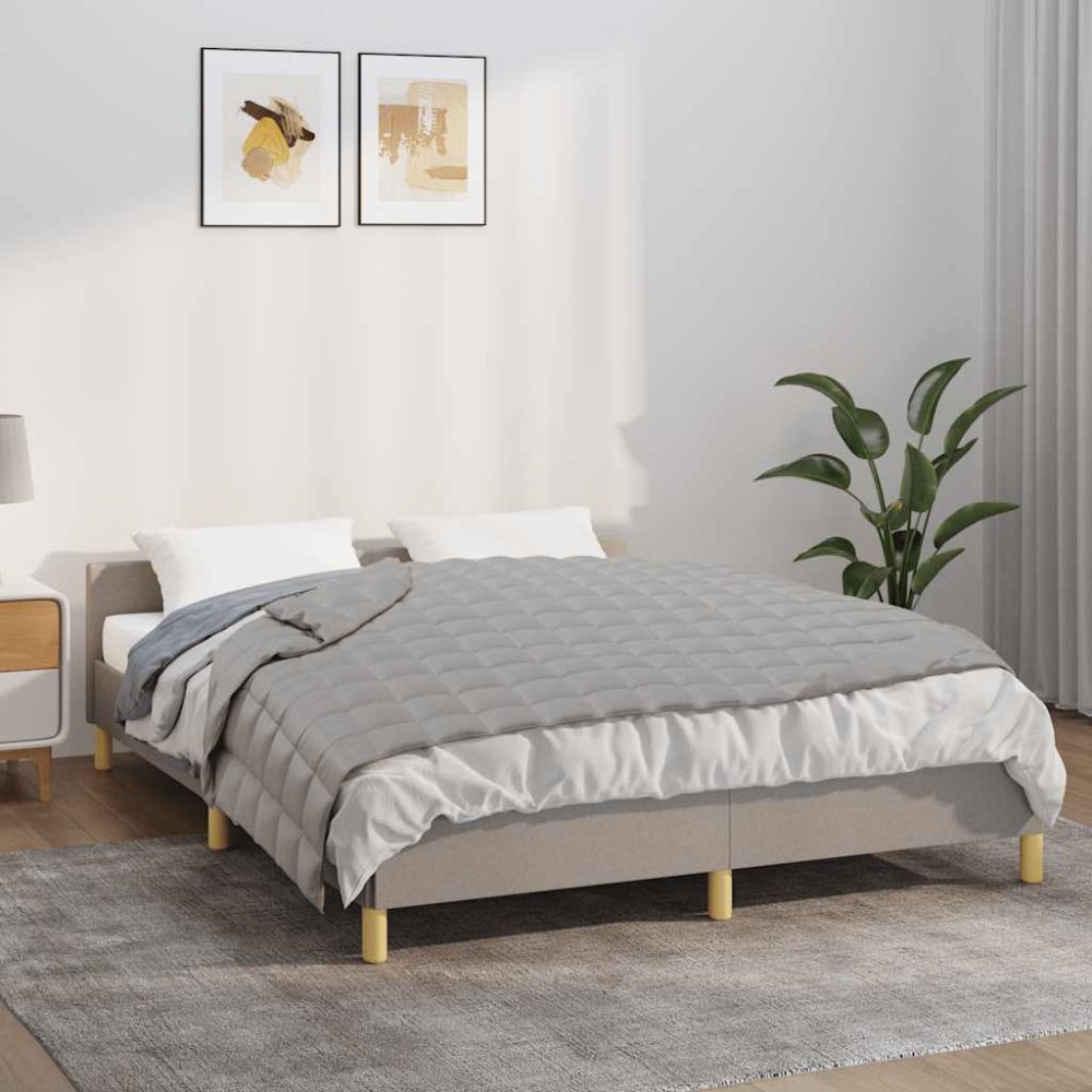 vidaXL Κουβέρτα Βαρύτητας Γκρι 138 x 200 εκ. 6 κ. Υφασμάτινη