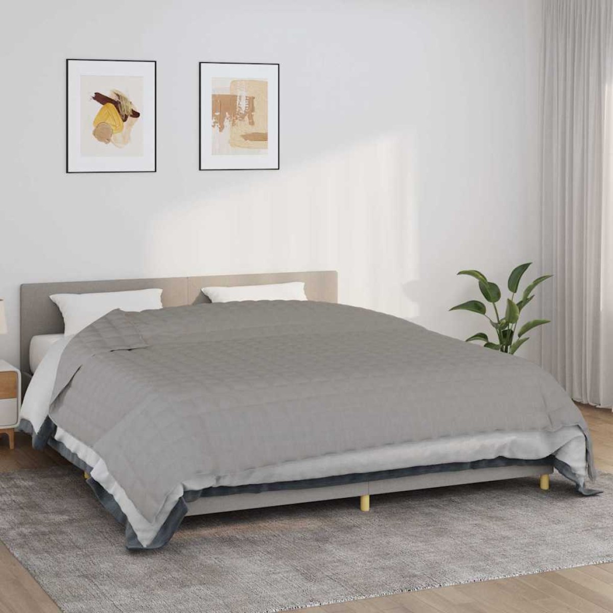 vidaXL Κουβέρτα Βαρύτητας Γκρι 220 x 260 εκ. 11 κ. Υφασμάτινη