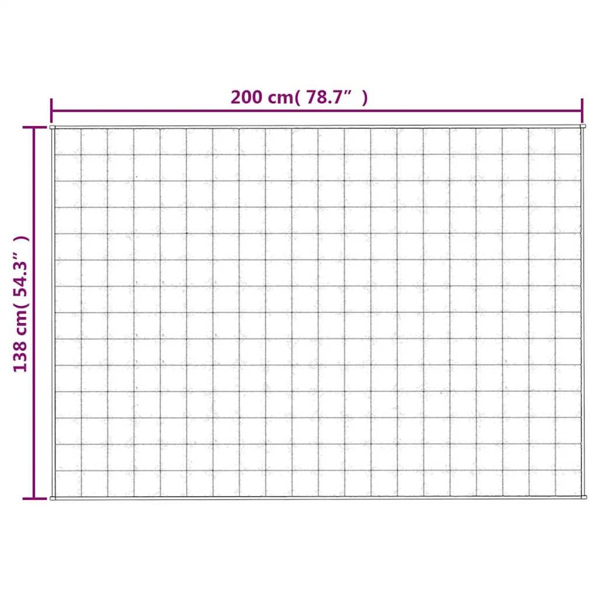 vidaXL Κουβέρτα Βαρύτητας Μπλε 138 x 200 εκ. 10 κ. Υφασμάτινη