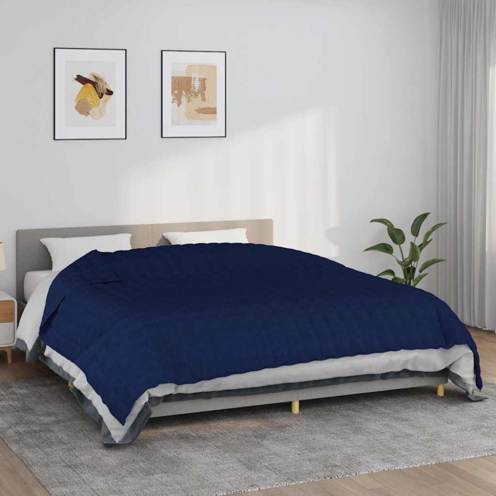 vidaXL Κουβέρτα Βαρύτητας Μπλε 220 x 260 εκ. 15 κ. Υφασμάτινη