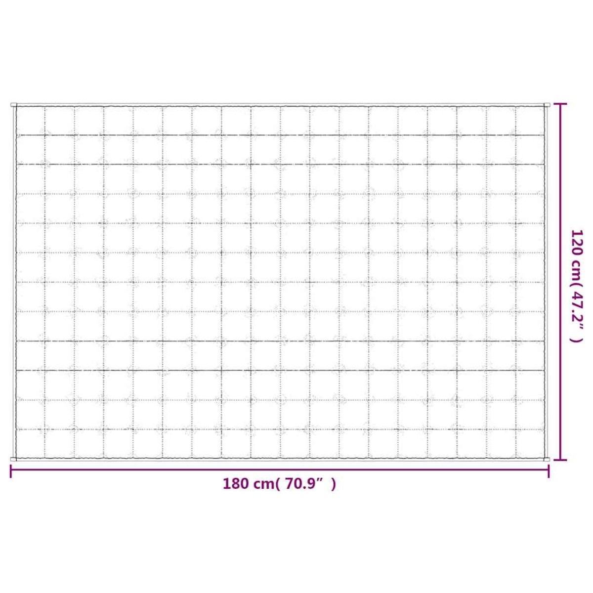 vidaXL Κουβέρτα Βαρύτητας Ανοιχτό Κρεμ 120 x 180 εκ. 9 κ. Υφασμάτινη
