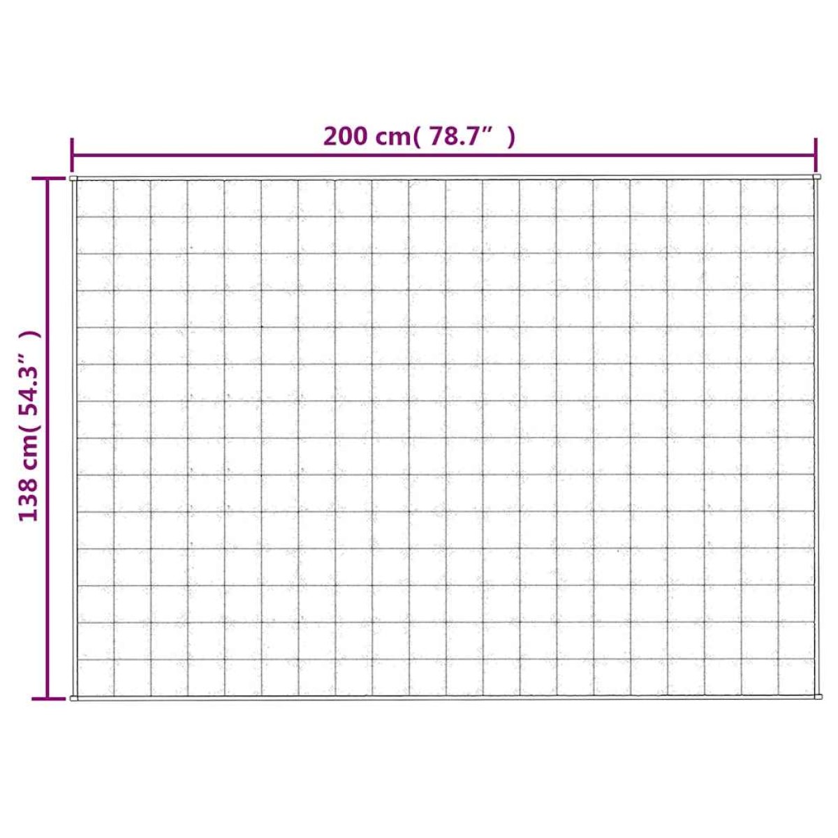 vidaXL Κουβέρτα Βαρύτητας Ανοιχτό Κρεμ 138 x 200 εκ. 10 κ. Υφασμάτινη