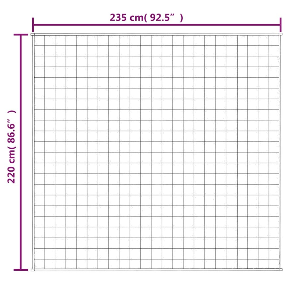 vidaXL Κουβέρτα Βαρύτητας Ανοιχτό Κρεμ 220 x 235 εκ. 15 κ. Υφασμάτινη