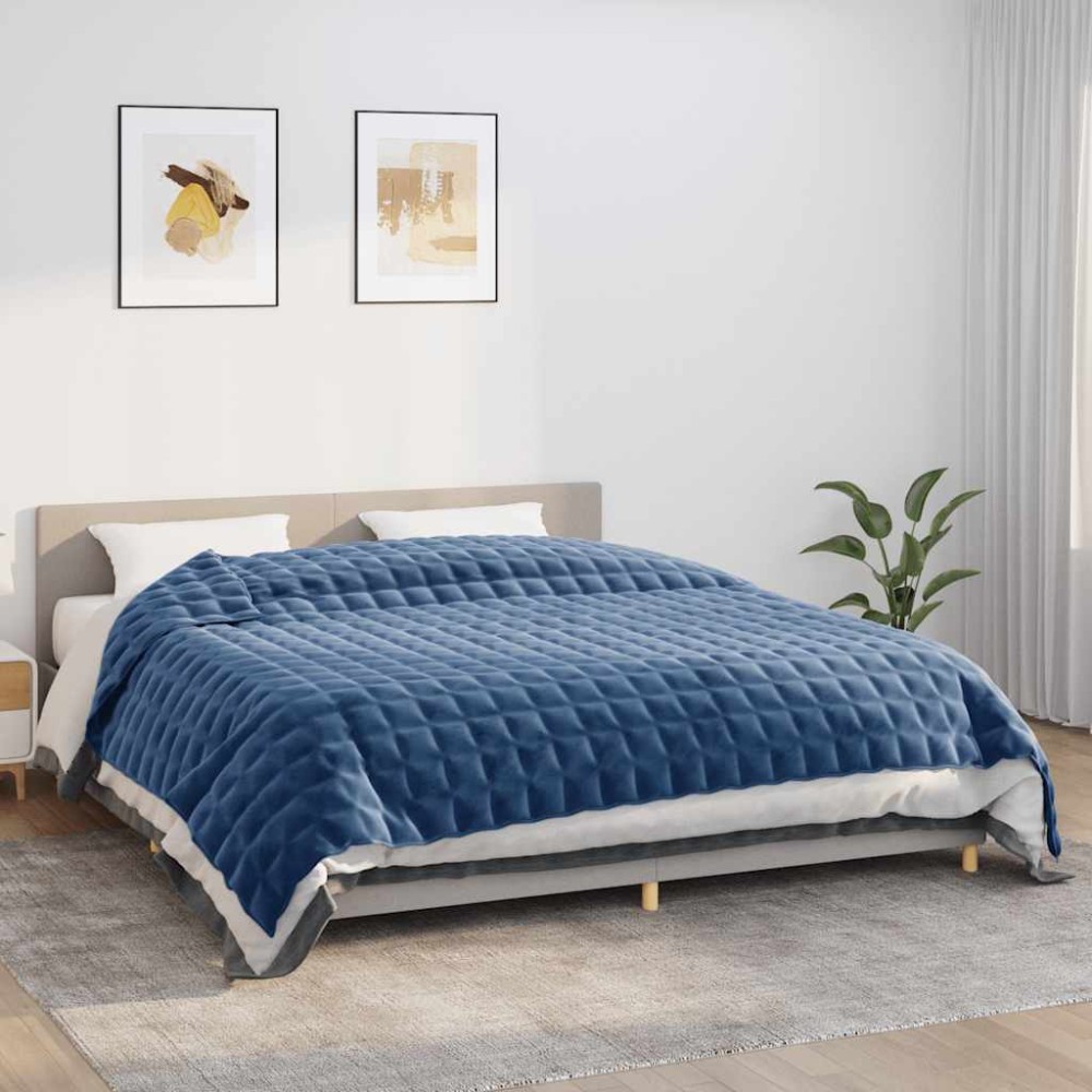 vidaXL Κουβέρτα Βαρύτητας Μπλε 220 x 260 εκ. 15 κ. Υφασμάτινη