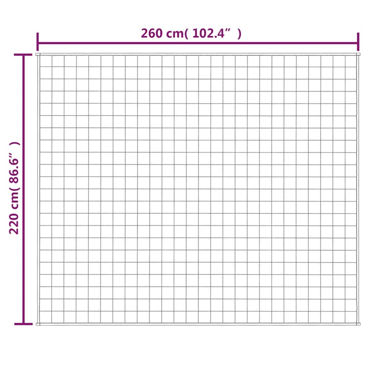vidaXL Κουβέρτα Βαρύτητας Μπλε 220 x 260 εκ. 15 κ. Υφασμάτινη