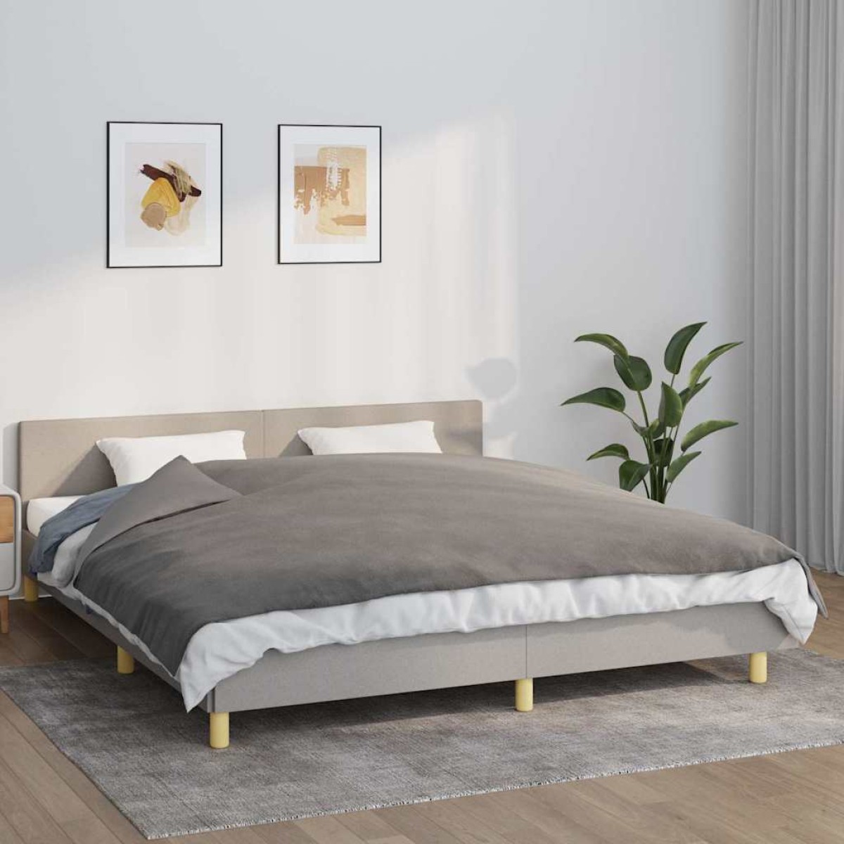 vidaXL Κουβέρτα Βαρύτητας με Κάλυμμα Γκρι 155x220 εκ. 11 κ. Υφασμάτινη