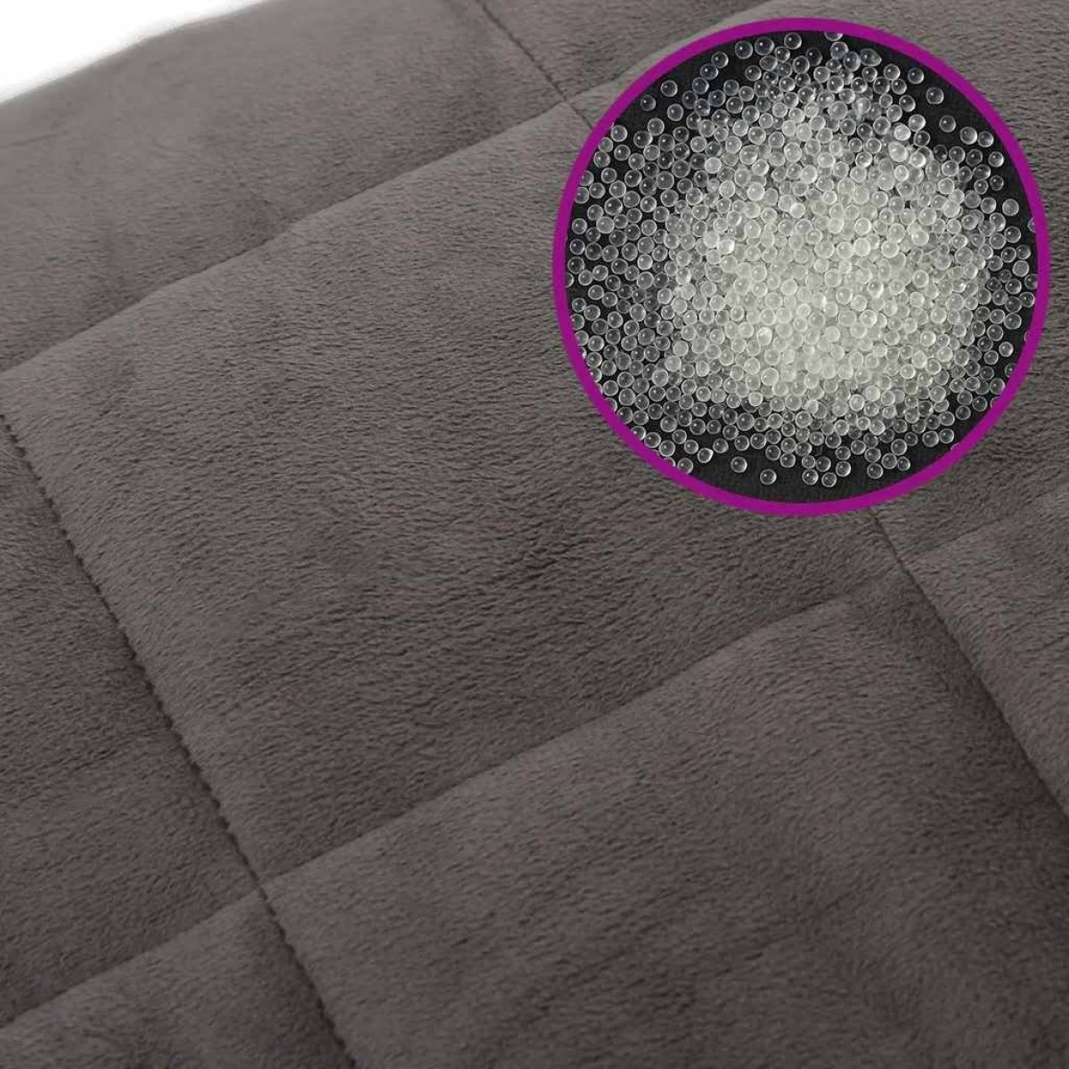 vidaXL Κουβέρτα Βαρύτητας με Κάλυμμα Γκρι 200x200 εκ. 13 κ. Υφασμάτινη