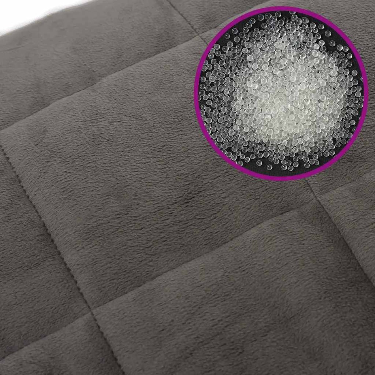 vidaXL Κουβέρτα Βαρύτητας με Κάλυμμα Γκρι 200x225 εκ. 13 κ. Υφασμάτινη