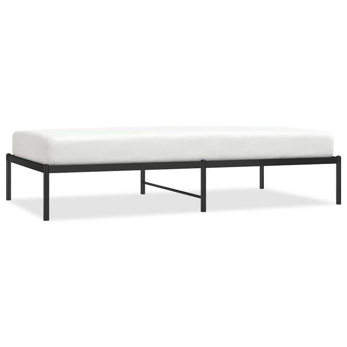 vidaXL Μεταλλικό πλαίσιο κρεβατιού Μαύρο 100x190 cm