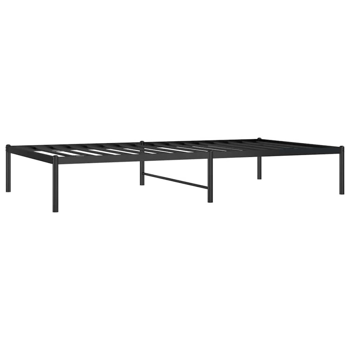 vidaXL Μεταλλικό πλαίσιο κρεβατιού Μαύρο 100x190 cm