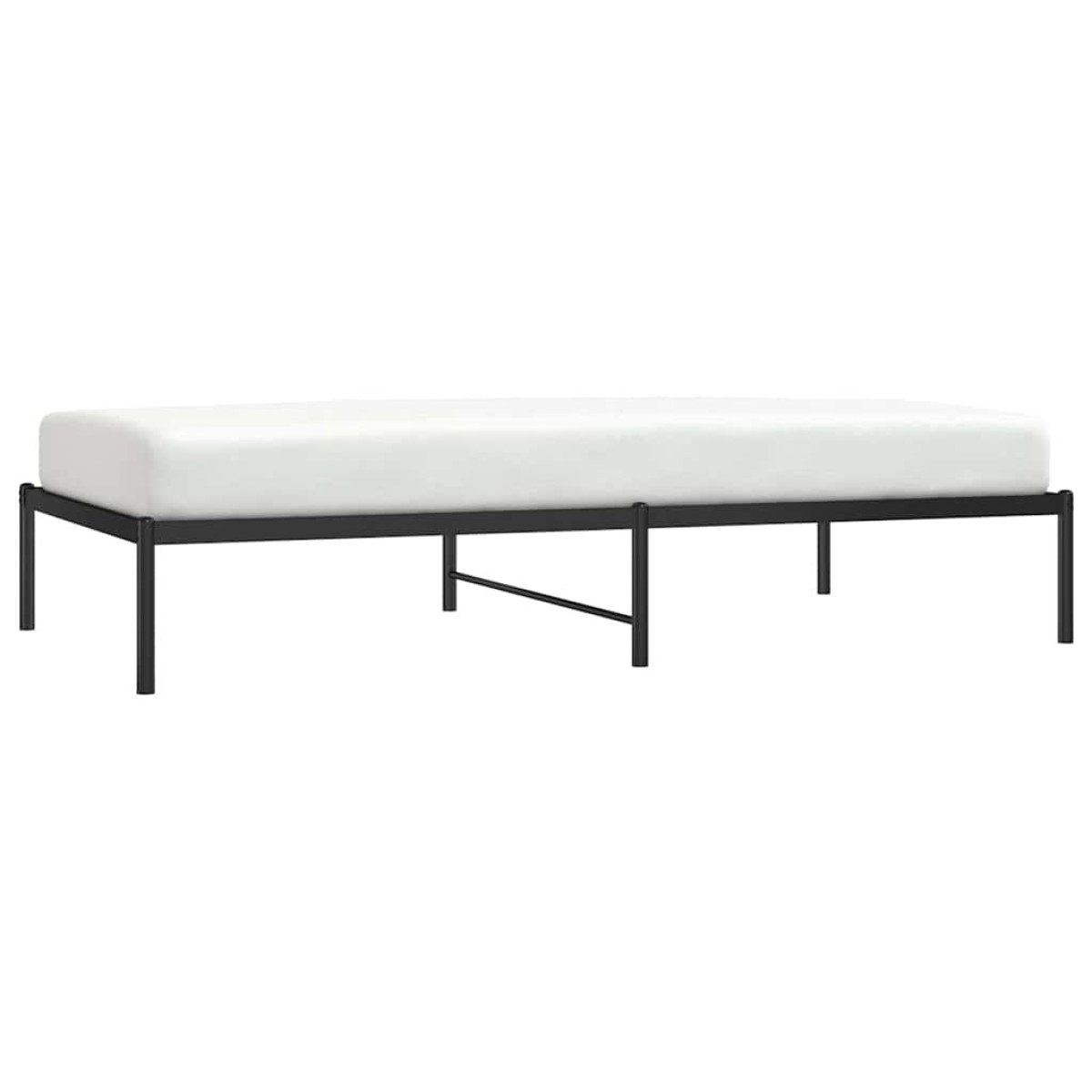 vidaXL Μεταλλικό πλαίσιο κρεβατιού Μαύρο 100x190 cm