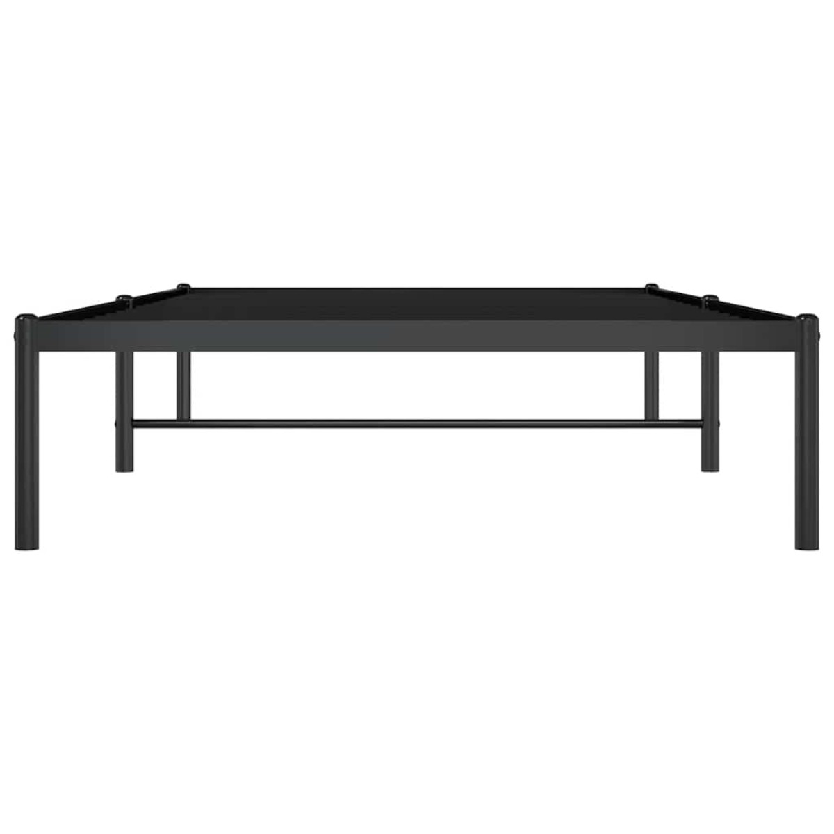 vidaXL Μεταλλικό πλαίσιο κρεβατιού Μαύρο 100x190 cm