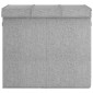 vidaXL Καλάθι Ρούχων Πτυσσόμενο Γκρι 64,5x34,5x59 ε. Συνθ. Λινό Ύφασμα