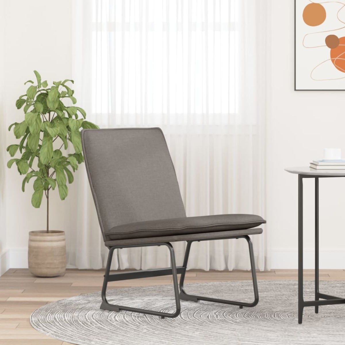 vidaXL Πολυθρόνα Taupe 52 x 75 x 76 εκ. Υφασμάτινη