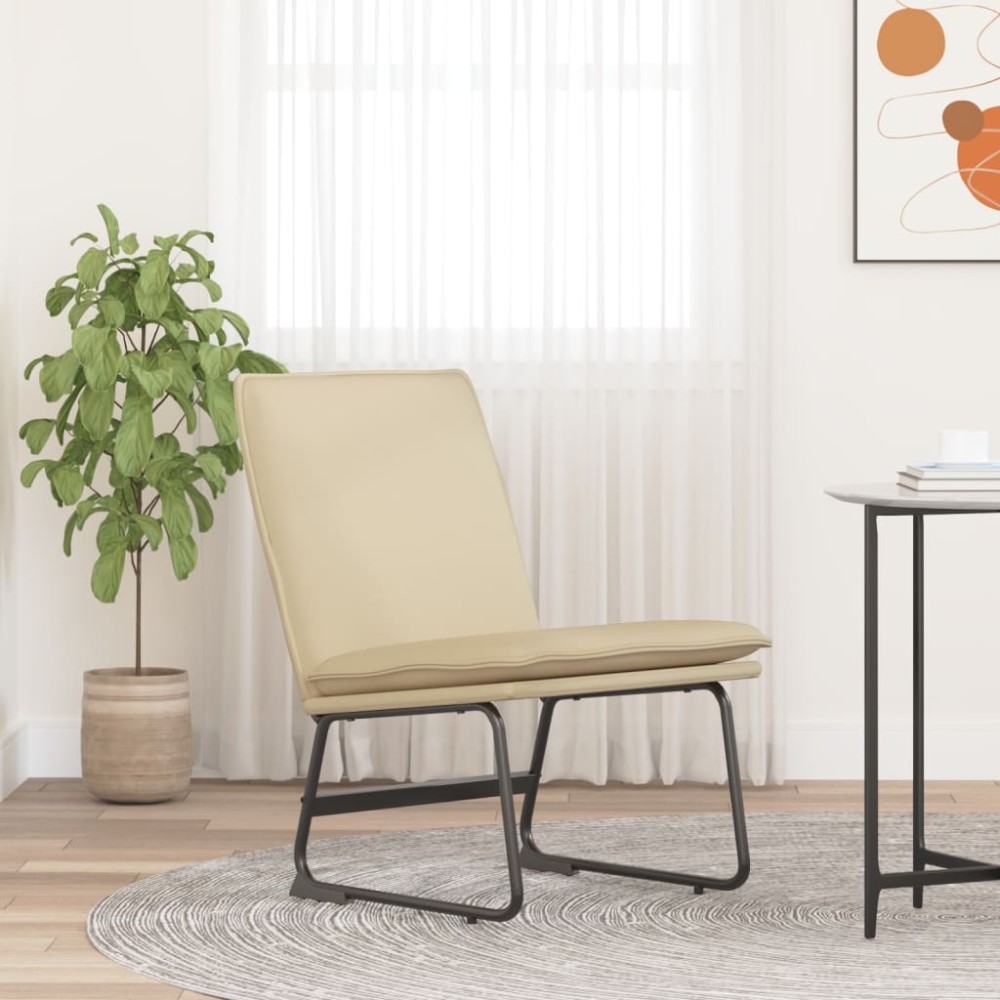 vidaXL Πολυθρόνα Κρεμ 52 x 75 x 76 εκ. Υφασμάτινη