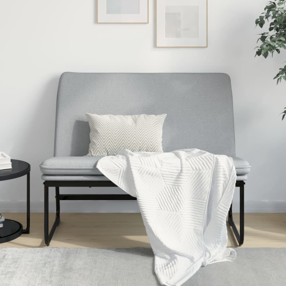 vidaXL Πάγκος Ανοιχτό Γκρι 100 x 75 x 76 εκ. Υφασμάτινος