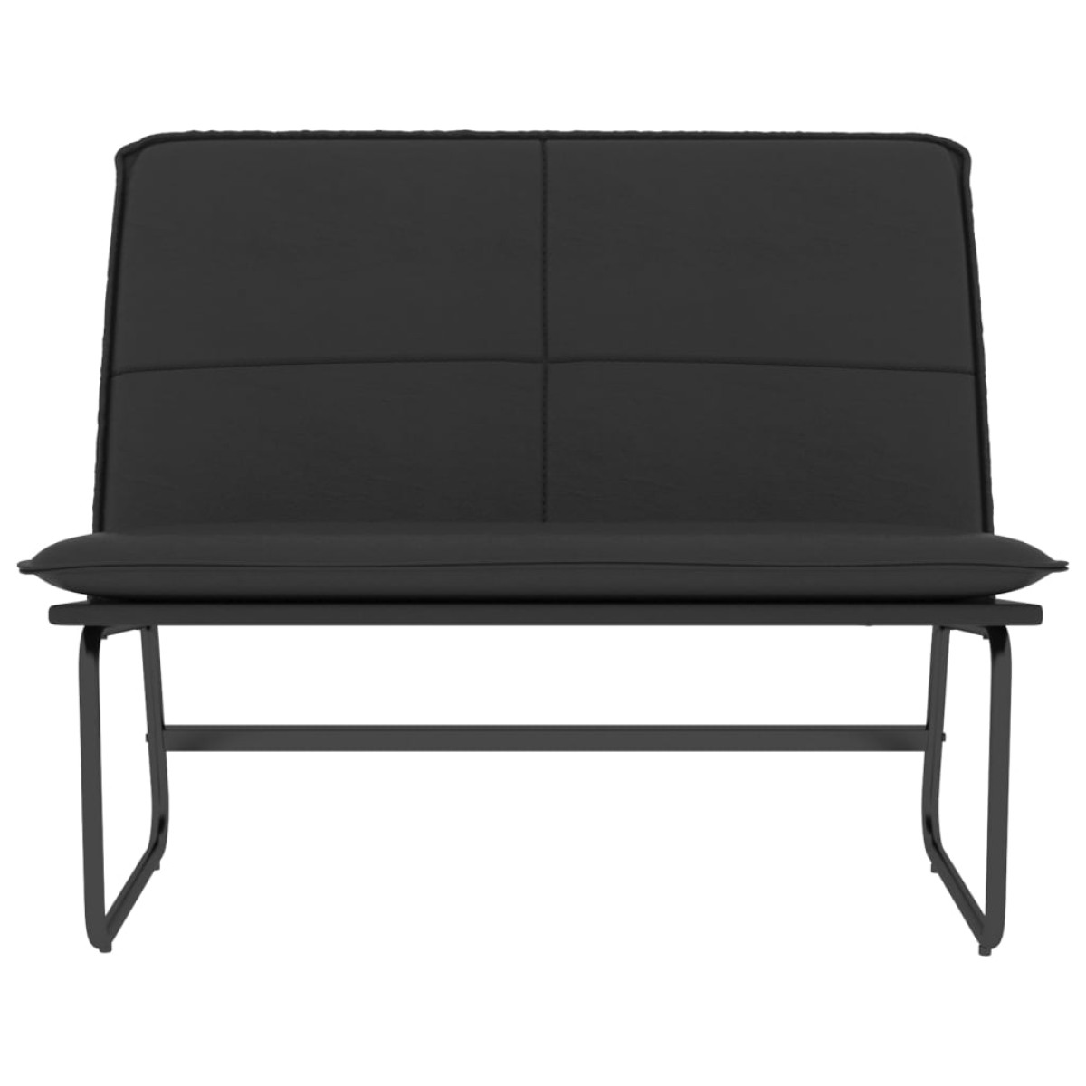 vidaXL Πάγκος Μαύρος 100 x 75 x 76 εκ. από Συνθετικό Δέρμα