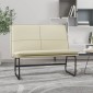 vidaXL Πάγκος Κρεμ 100 x 75 x 76 εκ. από Συνθετικό Δέρμα
