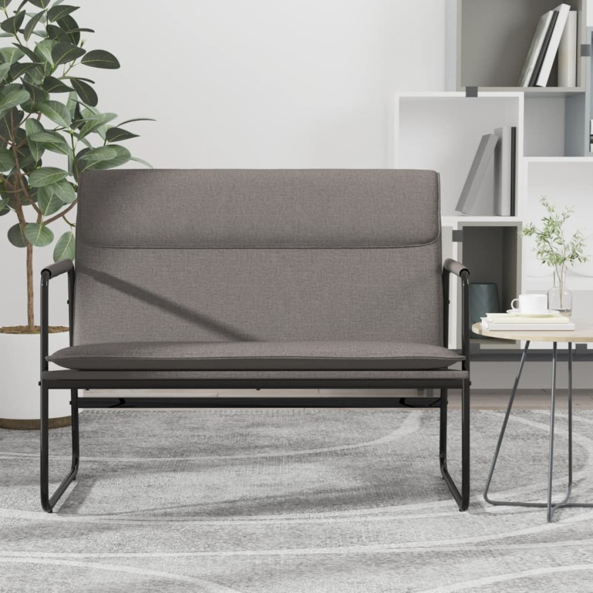 vidaXL Πάγκος Taupe 100 x 64 x 80 εκ. Υφασμάτινος