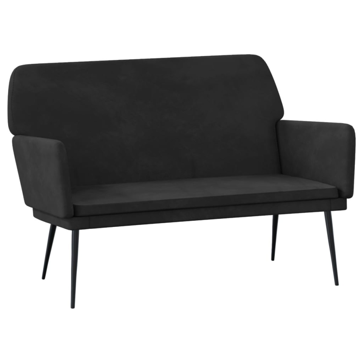 vidaXL Πάγκος Μαύρος 108x79x79 εκ. Βελούδινος