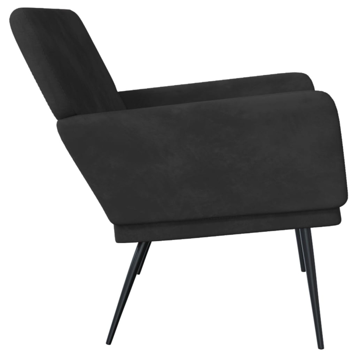 vidaXL Πάγκος Μαύρος 108x79x79 εκ. Βελούδινος