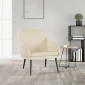 vidaXL Πολυθρόνα Κρεμ 63x76x80 εκ. από Συνθετικό Δέρμα