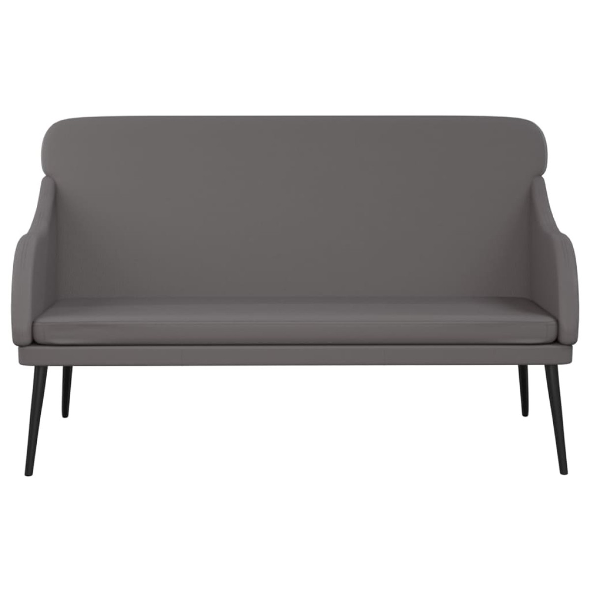 vidaXL Πάγκος Γκρι 110x76x80 εκ. από Συνθετικό Δέρμα