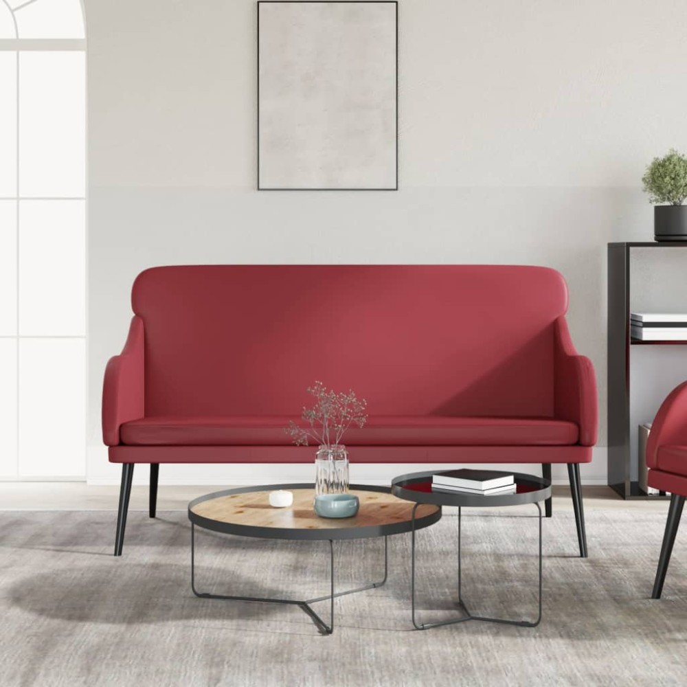 vidaXL Πάγκος Μπορντό 110x76x80 εκ. Υφασμάτινος