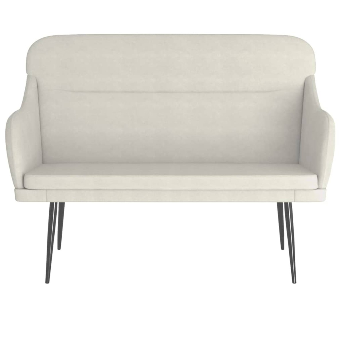 vidaXL Πάγκος Κρεμ 110x76x80 εκ. Βελούδινος