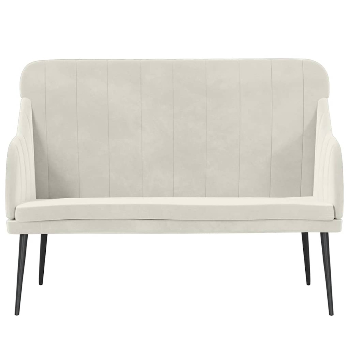 vidaXL Πάγκος Κρεμ 110x76x80 εκ. Βελούδινος