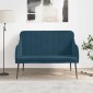 vidaXL Πάγκος Μπλε 110x76x80 εκ. Βελούδινος