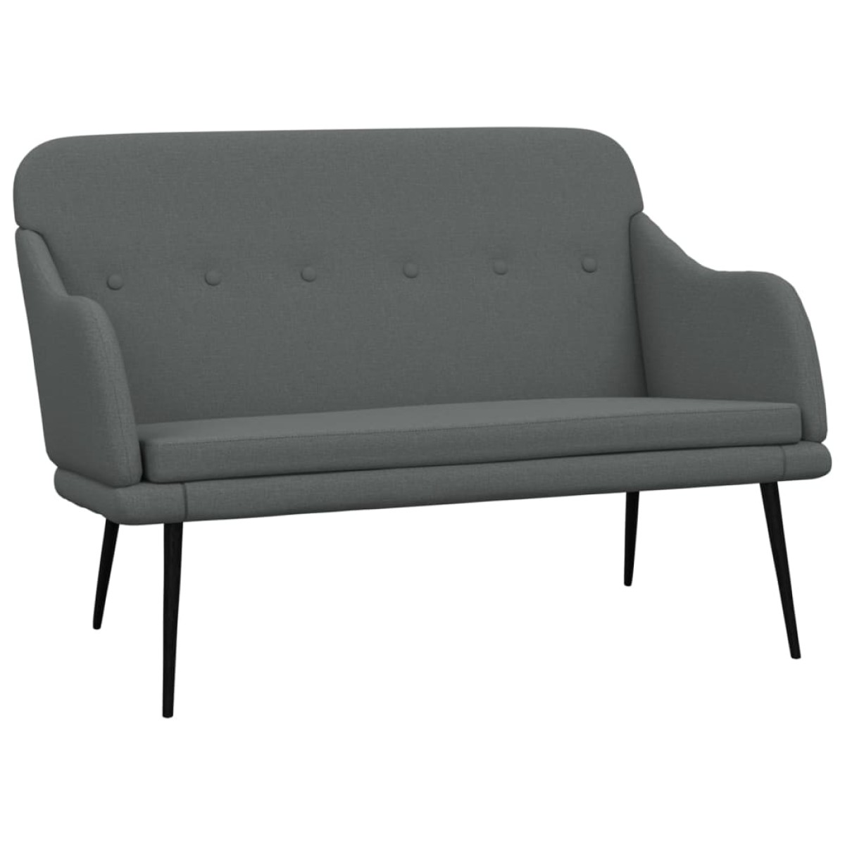vidaXL Πάγκος Σκούρο Γκρι 110x76x80 εκ. Υφασμάτινος