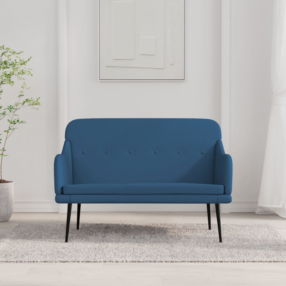 vidaXL Πάγκος Μπλε 110x76x80 εκ. Υφασμάτινος