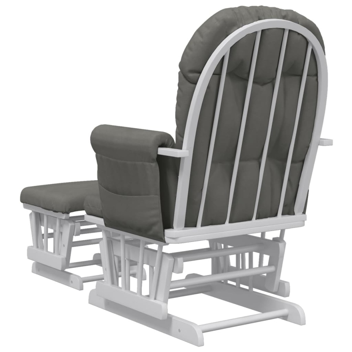 vidaXL Πολυθρόνα Relax Σκούρο Γκρι Υφασμάτινη με Σκαμπό