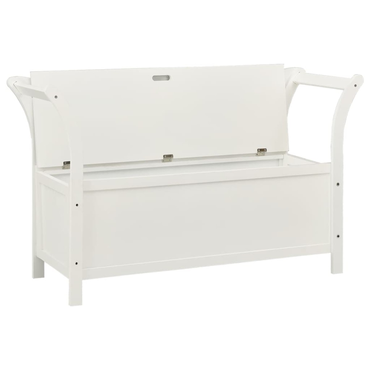 vidaXL Πάγκος Λευκός 107 x 45 x 75,5 εκ. από Μασίφ Ξύλο Ελάτης