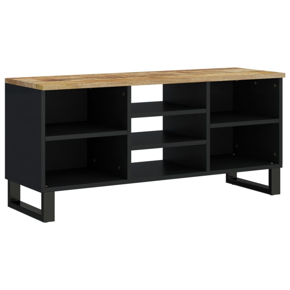 vidaXL Έπιπλο Τηλεόρασης 100x33x46 εκ. Μασίφ Ξύλο Μάνγκο & Επεξ. Ξύλο