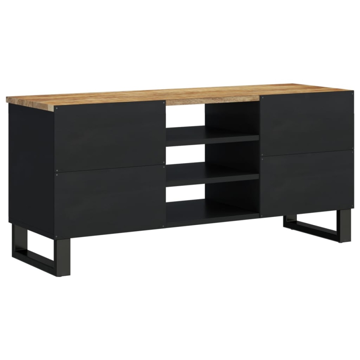 vidaXL Έπιπλο Τηλεόρασης 100x33x46 εκ. Μασίφ Ξύλο Μάνγκο & Επεξ. Ξύλο