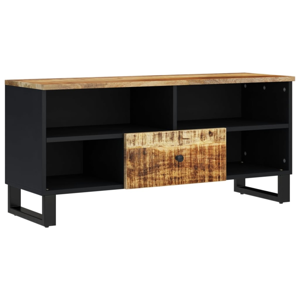 vidaXL Έπιπλο Τηλεόρασης 100x33x46 εκ. Μασίφ Ξύλο Μάνγκο & Επεξ. Ξύλο