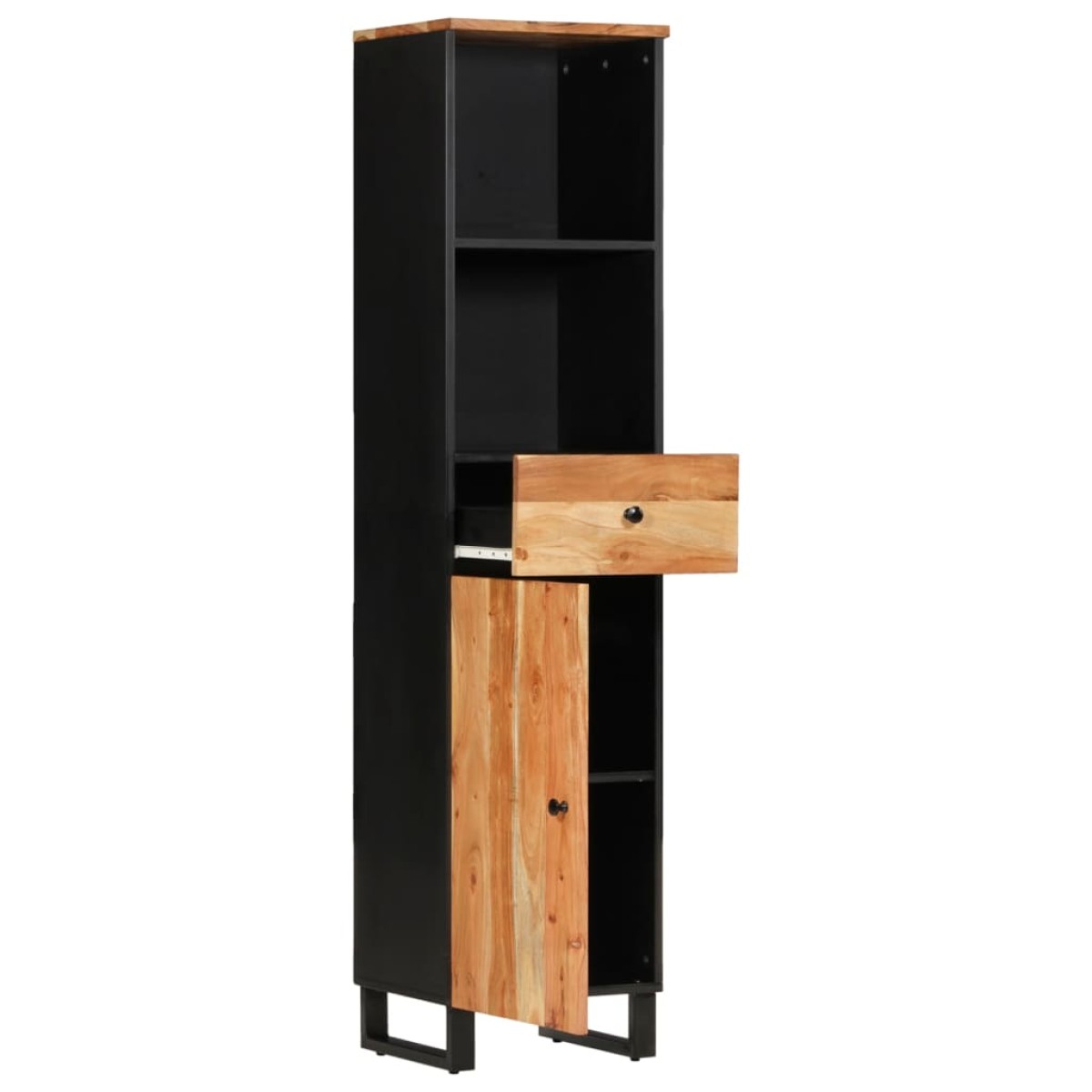 vidaXL Ντουλάπι Μπάνιου 38 x 33 x 160 εκ. από Μασίφ Ξύλο Ακακίας