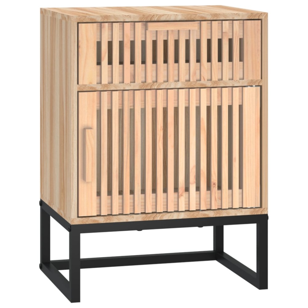 vidaXL Κομοδίνο 40 x 30 x 55,5 εκ. από Επεξεργασμένο Ξύλο & Σίδερο